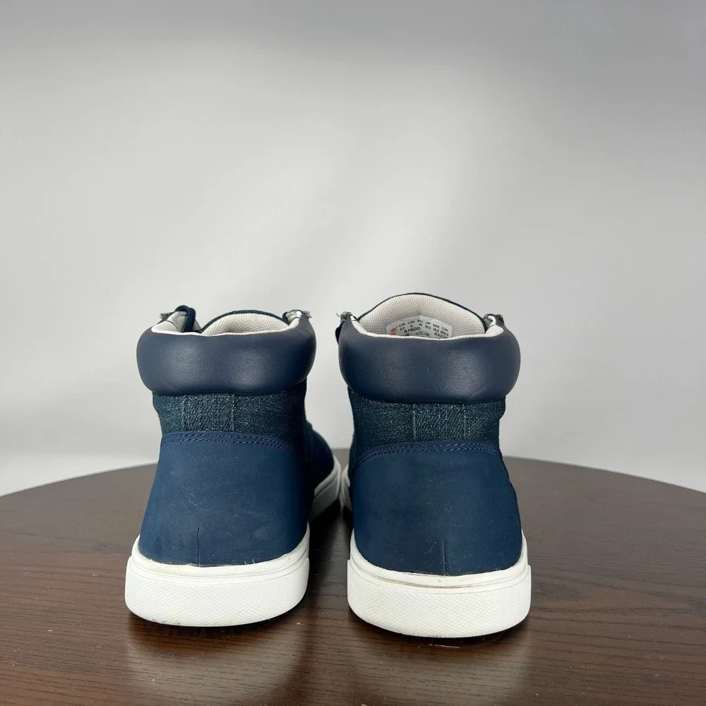 Timberland Groveton Chukka Boot Men 8.5 Navy Nubuck Leather Sneaker Combat A16DD